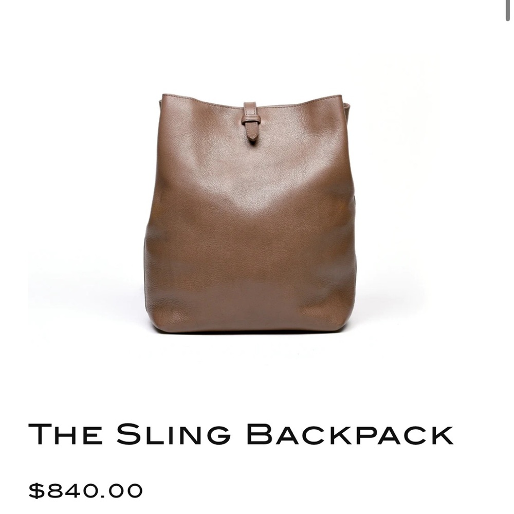 Lotuff Leather Sling Backpack in Clay